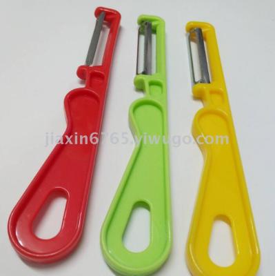 Color plastic handle stainless steel mini peeler peeler multi - functional vegetable planer fruit peeler