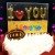 Gold Plated Artistic Taper and Candle Gold ILOVEYOU English Toothpick Birthday Candle Set Decoration Artistic Taper and Candle