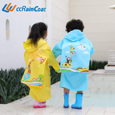 EVA with Bag, Raincoat, Poncho, Cartoon, Children's Fashion Rain Gear