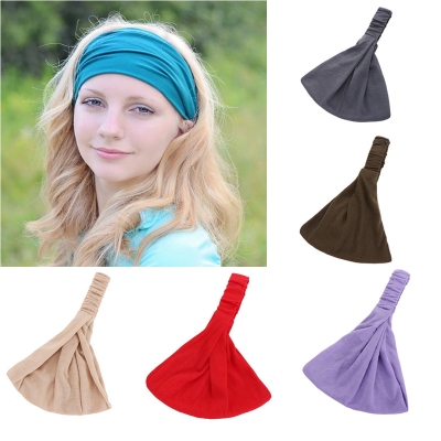 European, American and Russian Three-in-One Headband Cap Solid Color Jersey