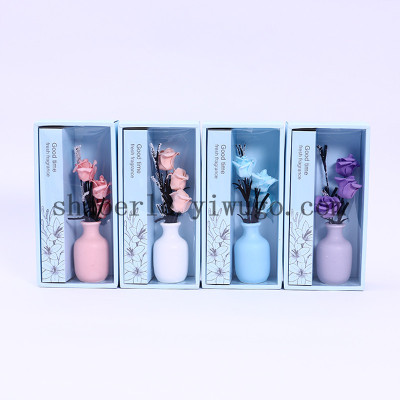 Preserved Fresh Flower Small Night Lamp Rose Gift Box Decoration Carnation Night Light Aroma Diffuser Rose 520 Valentine's Day Gift
