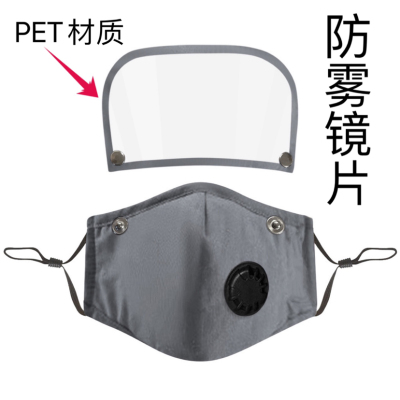 Cotton mask removable PET lens with breathing valve three layers?? Insert a filter mask