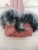 Fashion New Women's One-Piece Suede Big Fur Mouth Gloves Composite Crystal Super Soft Four-Finger Touch Screen Factory Direct Sales