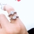 White Rhinestone Ring Alloy Ring Ring Shank Ornament Ring