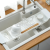 Retractable water rack kitchen does not need to punch a hole bath tub receives a shelf bathroom bath dew rack