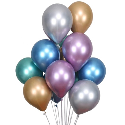 Giant Metallic Silver Gold Globos Ballons Inflatable Helium Latex Chrome Balloons