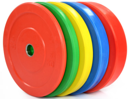 Training-Specific Elastic Color Plastic Barbell Disk