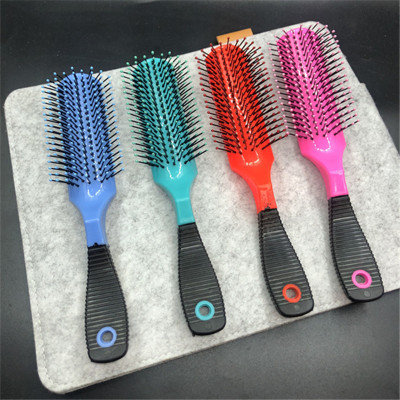 Non-slip handle plastic comb fashionable Sparerib comb flat comb