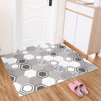 Factory Direct Sales PVC Printed Mat Bedroom Entrance Non-Slip Floor Mat Cutting Easy Cleaning Carpet Mat Wholesale