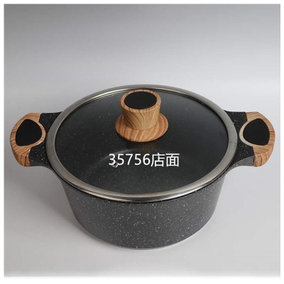 Spot Supply Korean Maite Stone Non-stick Pot Soup Pot Braised Pot Induction Cooker Open Flame Universal 20cm