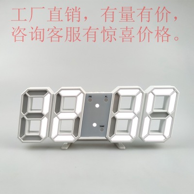 Hot style 3D Digital Clock Digital Wall clock LED Electronic Gift clock clock temperature clock 1999