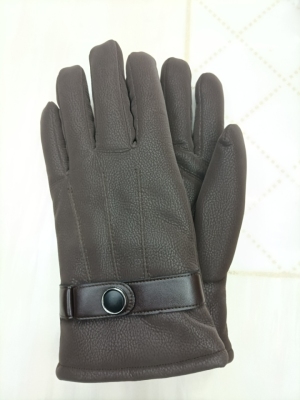 Autumn and Winter New Men's Gloves Breathing Leather Gloves Cold-Proof Warm Touch Screen Gloves Factory Direct Sales