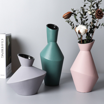 Morandi new ceramic vase Nordic household act the role ofing is tasted, soft outfit decoration ceramic crafts creative flower arrangement