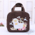 Cute cartoon canvas bag handbag lunch box bag packets for students and office workers