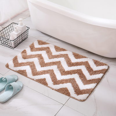 Simple Geometric Bathroom Bathroom Entrance Absorbent Non-Slip Floor Mat Bedroom Carpet Door Foot Mat Cross-Border Delivery