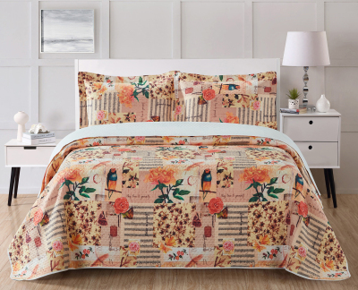 Jacquard printed bedding three-piece set of thin summer quilt bed cover washable