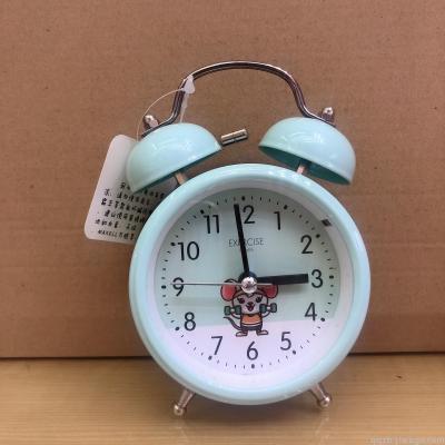 2.5-Inch Aishida Mute Cute Cartoon Candy-Colored Alarm Clock Children's Study and Bedroom Mute Small Pendulum Clock