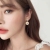 High feeling double Shell regularity Personality Web celebrity Korean temperament Web celebrity new fashion Niche Earrings