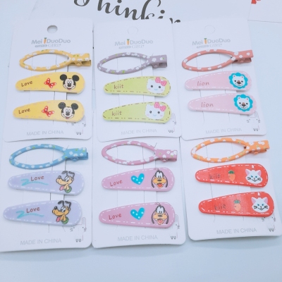 Simple Children's Girl Cute Cartoon Candy-Colored Side Clip Internet Celebrity Bang Clip BB Clip Hair Accessories Hairpin