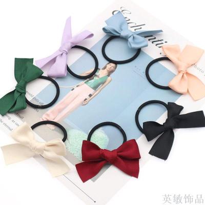 Japanese and Korean hair accessories Matte mini Cute Bow Black Rubber Band hairpin Fringe Clip Bangs Clip Simple hair Accessories