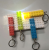 Multi-functional LED light building block key chain creative building block lighting keychain four key set gift set