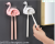 Wall-mounted double - position toothbrush holder shelf holder Flamingo simple punch - free cartoon tooth holder