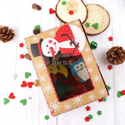 Wholesale Custom Christmas Donut Cookie Baking Packaging Paper Box Kraft Paper Packing Box