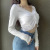 2020 Autumn Winter New European and American fashion women's dress color bodice Sexy V-neck kink crop T-shirt women