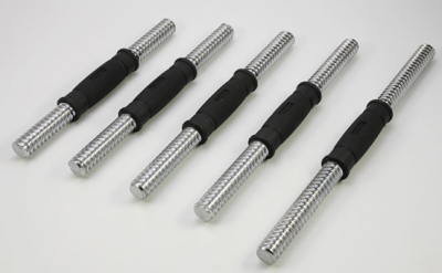 Electroplating Dumbbell Rod with Rubber Handle