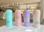 Small Q Vacuum Cup Plastic Cover Color Game Machine Dessert Travel Animal Solid Color