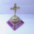 Alloy Jesus Cross Solar Car Swing Automatic Rotating Religious Crafts Domestic Hot Sale