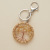 Fashion creative Golden stone key chain girls bag pendant car Keys Pendant night Market street stall hot style