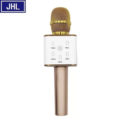 Q7 wireless Bluetooth microphone mobile phone Karaoke microphone Palm Karaoke artifact KTV singing foreign trade sales.