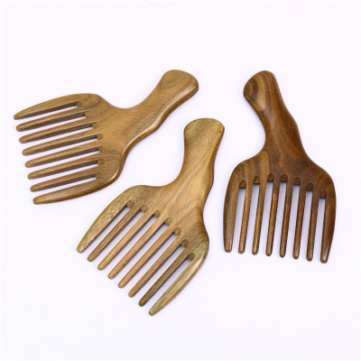 Natural Green Ebony Eight Comb tooth gear Shaper Dish hair comb Comfortable massage Comb Unique Design