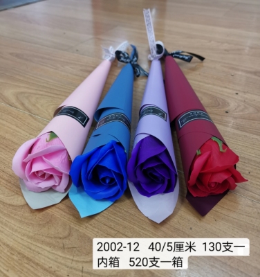 Popular Single Rose Simulation Soap Flower Teacher's Day Gift