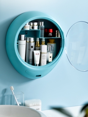 S63-3650 Cosmetics Storage Box High-Profile Figure Wall-Mounted Storage Box Bathroom Transparent Storage Box