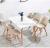 Nordic household plastic cloth art dining chair back rest contemporary and contracted solid wood chair talks desk stool