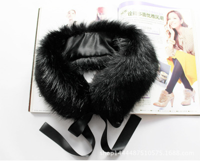 New Korean Winter Fox fur scarf Ladies ribbon fur coats Fox fur collar manufacturer wholesale