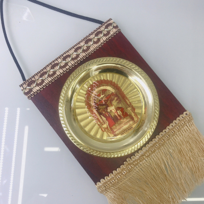 Religious articles Catholic Christian gold leaf fringe pendant