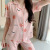 Summer thin women shorts sleeved Pants milk-silk Lapel Cartoon Cute Two-piece Foreign Trade Home Wear