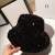 American and American Personality Web celebrity Fisherman Hat Lady Autumn Winter New Korean version of Casual Joker Sequin Basin Hat trend