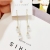925 Korean fashion style hot pink opal earrings web celebrity live broadcast exquisite sweet move versatile earrings