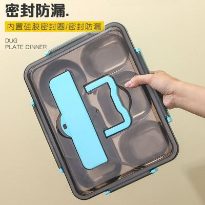 Internet Hot Stainless Steel Portable Bento Lunch Box Student Canteen Office Worker Packing Portable Lunch Box