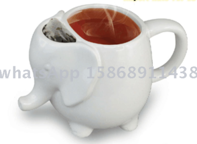 Multi-functional tea bag holding Cup Elephant mug cup with tea bag creative ceramic animal cup