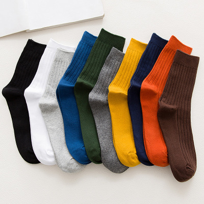 Socks for men with pure cotton summer thin Korean version sport style time! Absorbtion stockings for men business solid color mid - tube Socks from running Socks