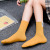 Long stocking women stockings spring/summer thin versatile Korean Web celebrity Japanese double needle fabric label socks