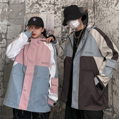 Harajuku casual Student Workwear Matching color baseball uniform new BF Loose salt Hoodie for fall 2020