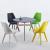Full plastic chair Tulip dining chair fashionable back chair Eames plastic chair for outdoor use