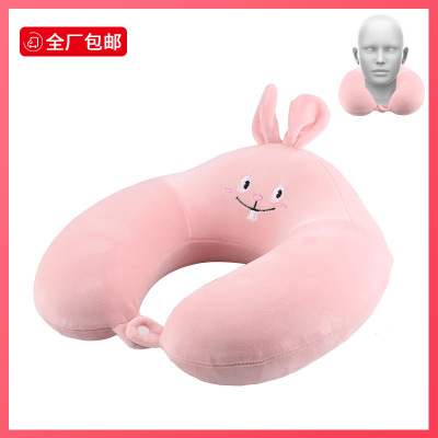 Yl087 One Piece Dropshipping Siesta Appliance Neck Pillow Customizable Logo Cartoon Embroidery Children U-Shaped Pillow