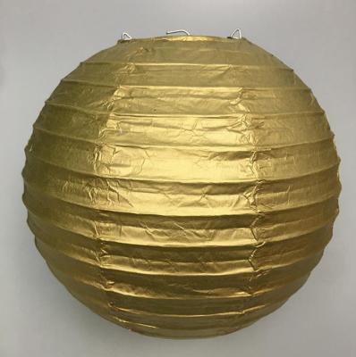 Golden round paper lantern silver Mid-Autumn wedding party venue decoration DIY DIY foreign trade lampshade